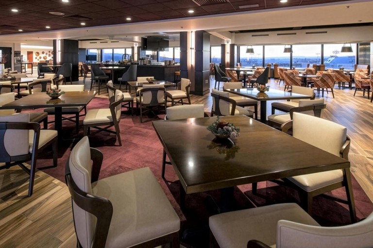 Interior photograph of The University Club in Lane Stadium at Virginia Tech. thumb