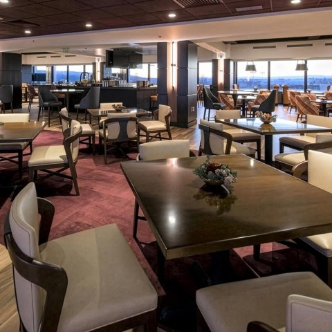 Interior photograph of The University Club in Lane Stadium at Virginia Tech. thumb
