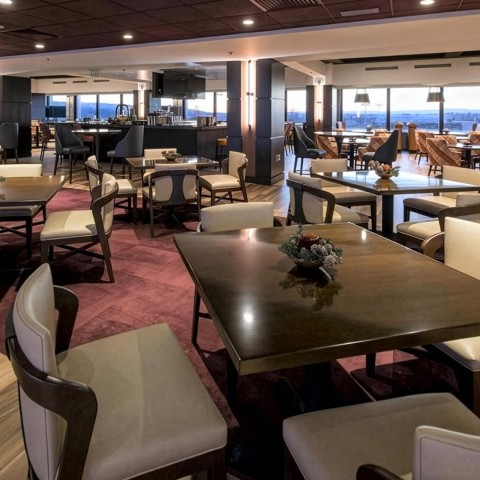 Interior photograph of The University Club in Lane Stadium at Virginia Tech. thumb